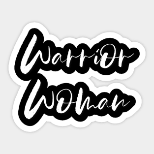 Warrior Woman White Sticker